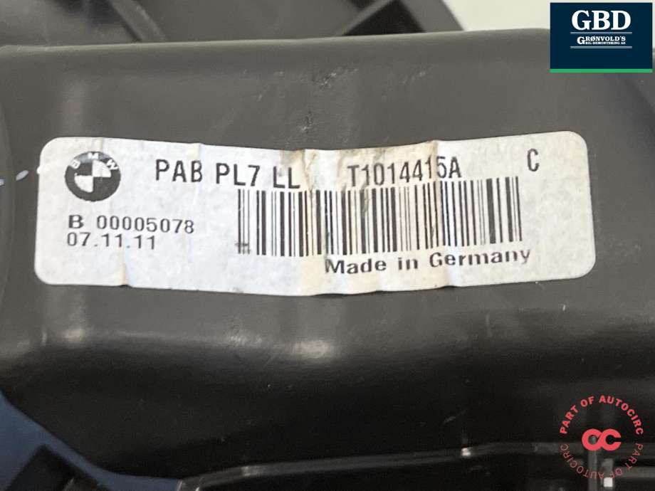 Varmeapparat motor til BMW 1-Serie 2011-2015 (Fase 1) (F20/F21) (F20/F21) (64 11 9 350 395|)