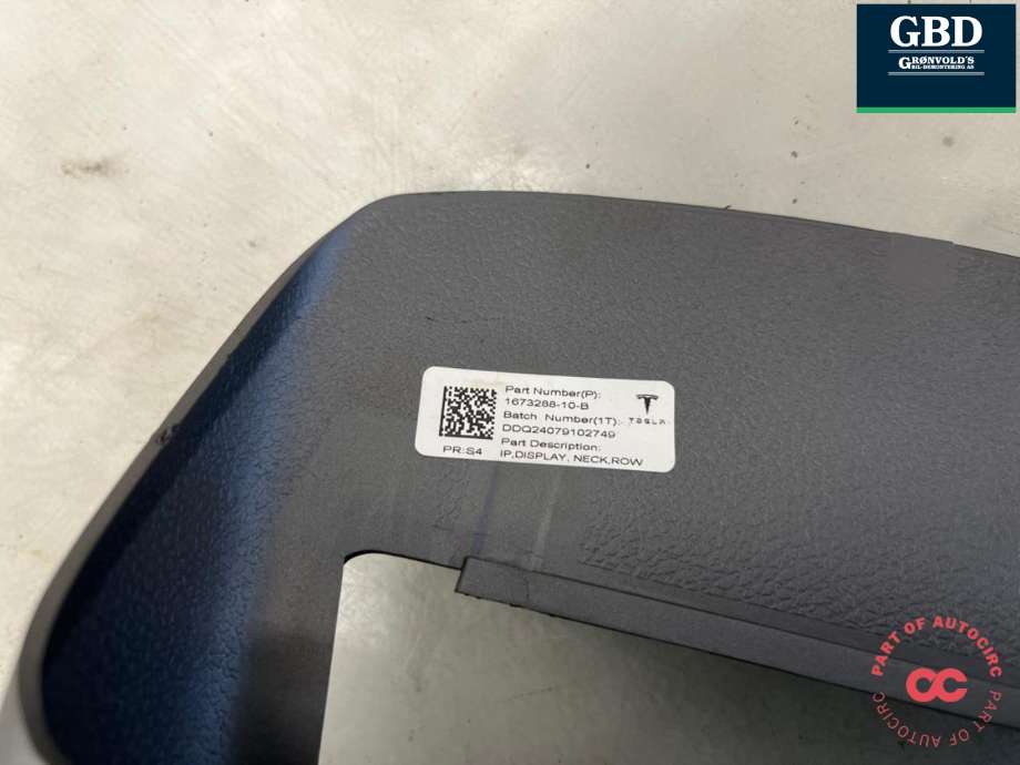 Multimedia display (MCU - Media Controller Unit) til Tesla Model 3 2024-->> (Fase 2) (1756566-00-D|163288-10-B|)