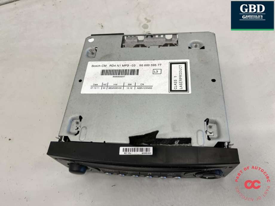 Bilstereo til Citroën C3, Picasso 2009-2017 (6579 NQ|6579 J4|6579 J5)