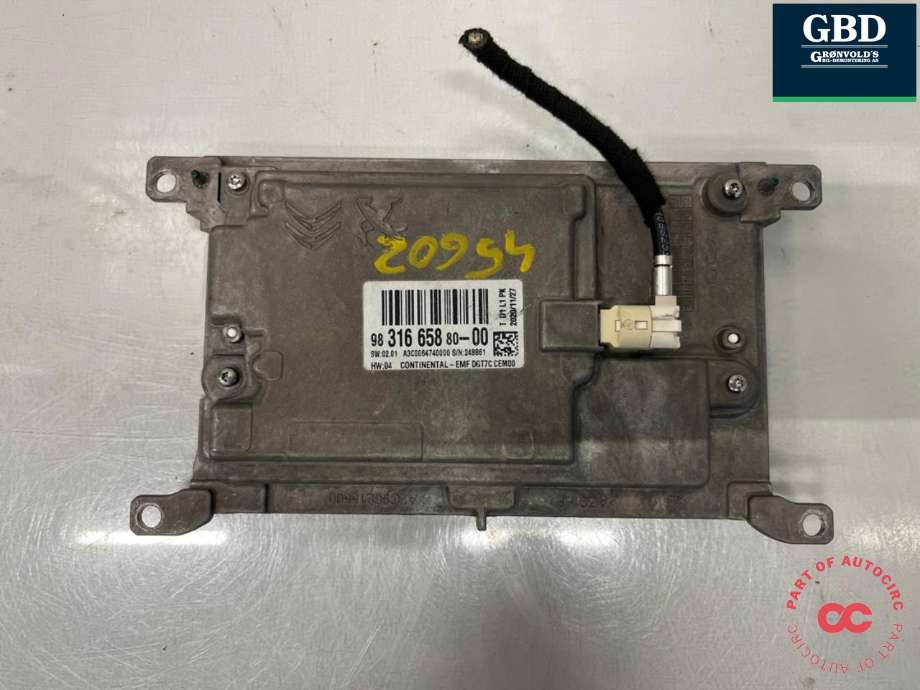 Bilstereo navigasjon skjerm til Toyota Proace 2016-->> (Type II)  (SU001A8110|98 316 658 80-00|)