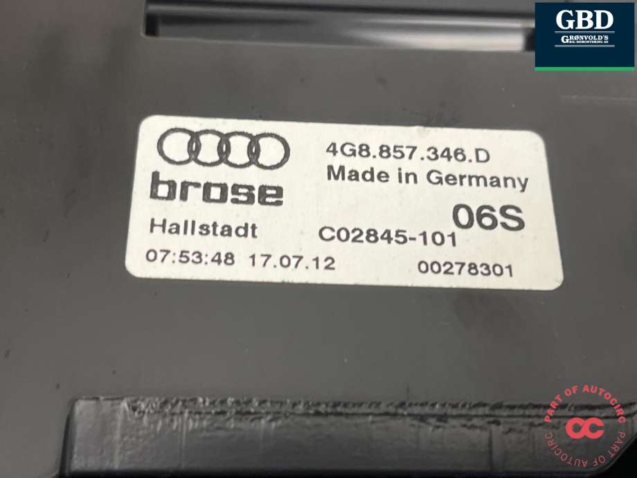 Bilstereo navigasjon skjerm til Audi A6 2011-2014 (Type IV, Fase 1) (C7) (C7) (4G0 919 607 J|4G8.857.346.D|)