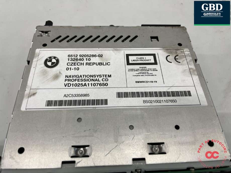 Bilstereo til BMW X3 2007-2010 (Fase 2) (E83) (E83) (65 12 9 205 287|)