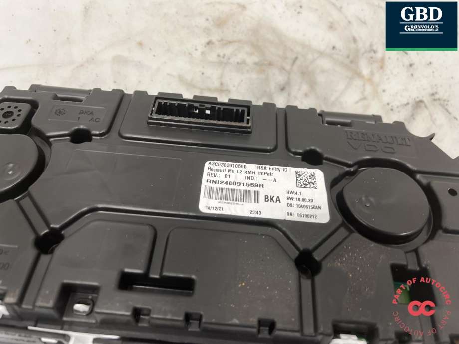 Instrumentpanel til Renault Express 2021-->>  (248091559R|)