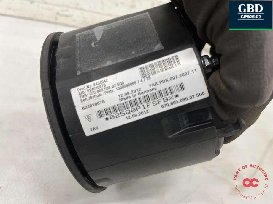 Airbag ratt til Porsche Panamera 2009-2017 (Type I) (970) (970) (970 803 089 08 5Q0|970 803 089 02 5Q0|)