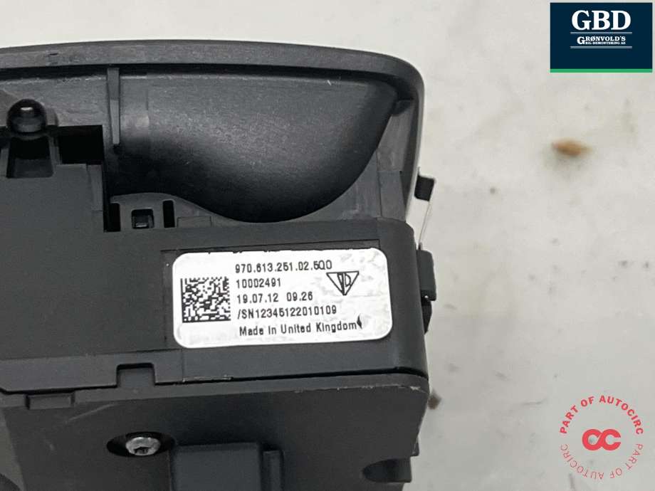 Bryter elektrisk håndbrekk/parkbrems til Porsche Panamera 2009-2017 (Type I) (970) (970) (970 613 251 02|970 613 251 02 5Q0|970 613 251 03 5Q0)