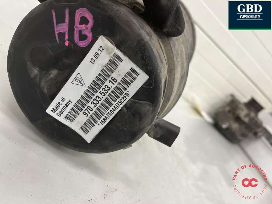 Fjær bak nivå luftpute/belg til Porsche Panamera 2009-2017 (Type I) (970) (970) (970 333 533 35|970 333 533 33| 970 333 533 17| 970 333 533 16| 970 333 533 15|970 333 533 14| 970 333 533 13| 970 333 533 12)