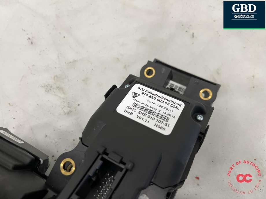 Varmeapparat betjening bak til Porsche Panamera 2009-2017 (Type I) (970) (970) (970 653 503 03 DML|970 653 503 03|970 653 503 02 DML| 970 653 503 02)