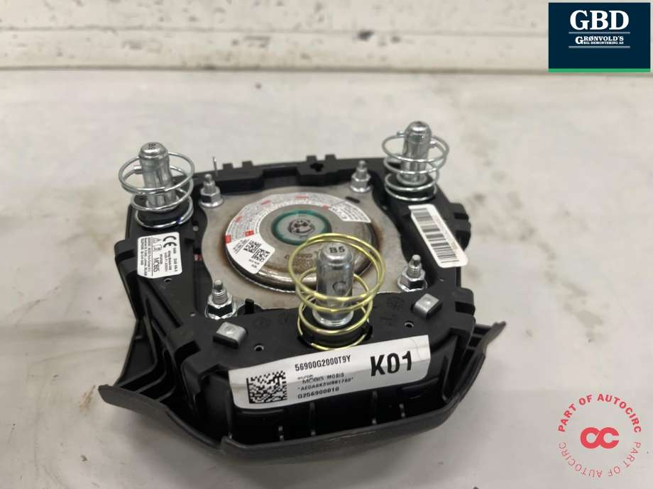 Airbag rattpute til Hyundai Ioniq Electric 2016-2019 (Fase 1) (56900G2000T9Y|)