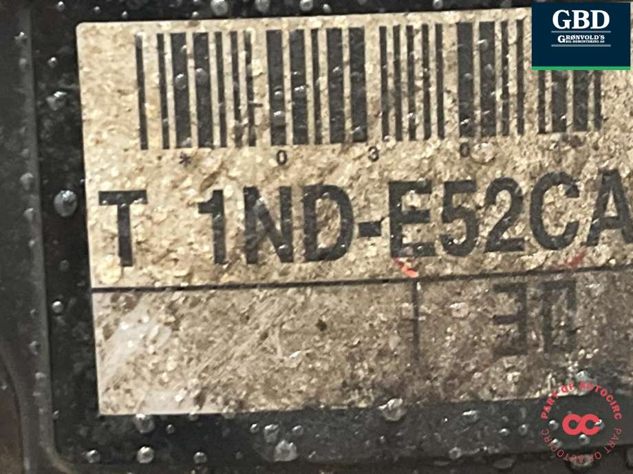 Motor diesel til Toyota Auris 2007-2010 (Type I, Fase 1)  (1ND-TV|1900033260|1NDE52CA)
