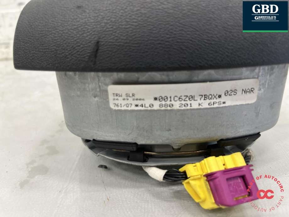 Airbag rattpute til Audi Q7 2006-2010 (Type I, Fase 1)  (4L0 880 201 T|4L0 880 201 T  6PS|4L0 880 201 AA 6PS)
