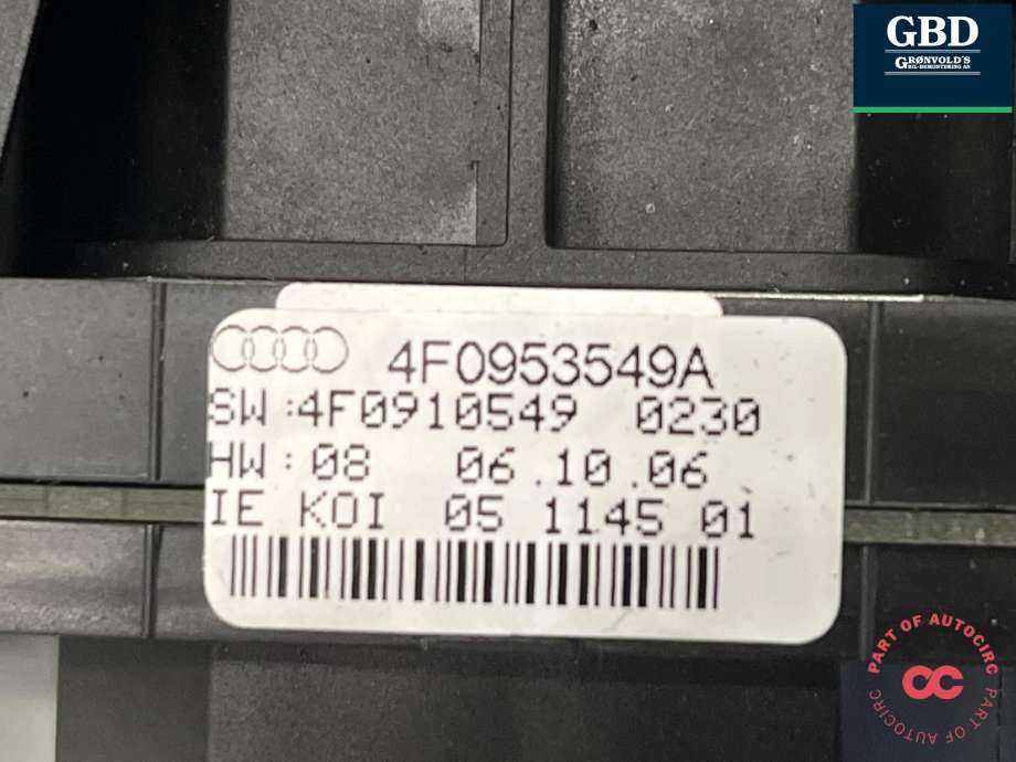 Bryter combi til Audi Q7 2006-2010 (Type I, Fase 1)  (4E0 953 503 G|4E0 953 513 K|4F0953549A)