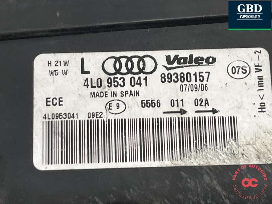 Blinklykt venstre til Audi Q7 2006-2010 (Type I, Fase 1)  (4L0 953 041|)