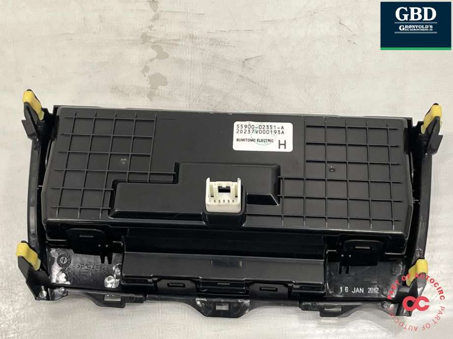 Varmeapparat betjening til Toyota Auris 2010-2012 (Type I, Fase 2)  (5590002351|2D237V000193A|)