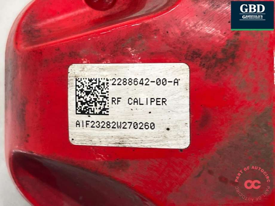 Bremsecaliper høyre foran til Tesla Model Y 2021-2024 (Type I)  (8008222-00-C|2288642-00-A|)