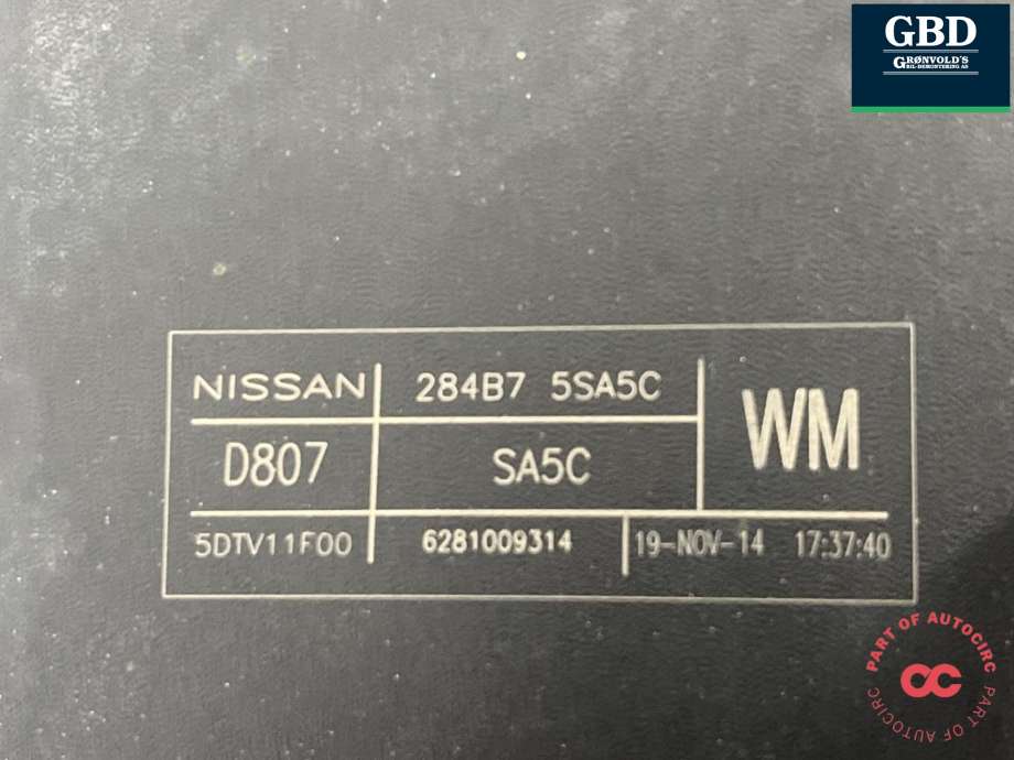 Styreenhet comfort (BCM) til Nissan Leaf 2018-->> (Type II) (284B15SH1B|284B75SA5C|)