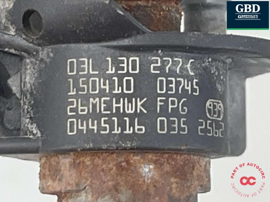 Dyse innsprøyting diesel til VW Transporter / Caravelle 2009-2015 (Fase 2) (T5) (T5) (03L 130 277 C|03L 130 855 BX|)