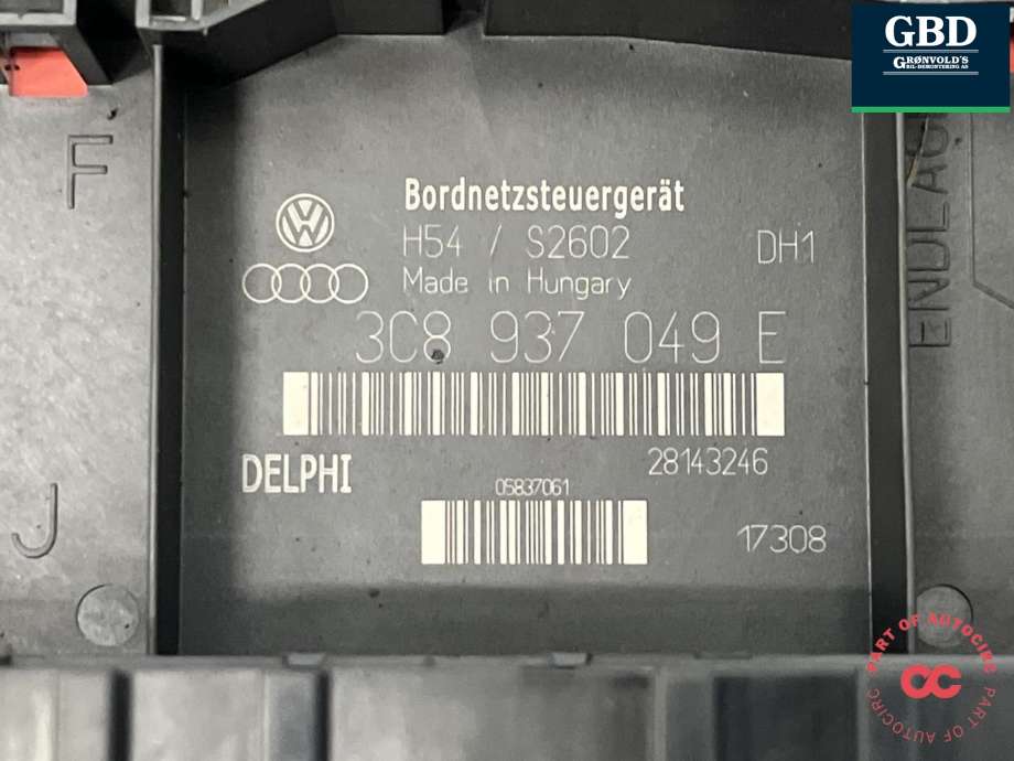 Styreenhet comfort (BCM) til Škoda Octavia 2005-2008 (Type II, Fase 1)  (1K0 959 433 CR|)