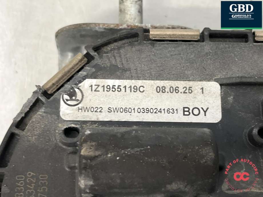 Viskermotor frontrute til Škoda Octavia 2005-2008 (Type II, Fase 1)  (1Z1 955 119 D|1Z1 955 119 C|)
