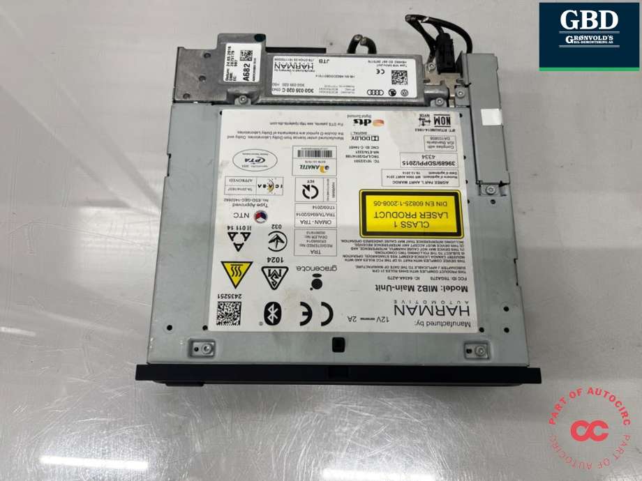 Bilstereo til VW e-Golf 2014-2017 (Fase 1)  (3G0 035 020 C|3G0 035 020 CX|)