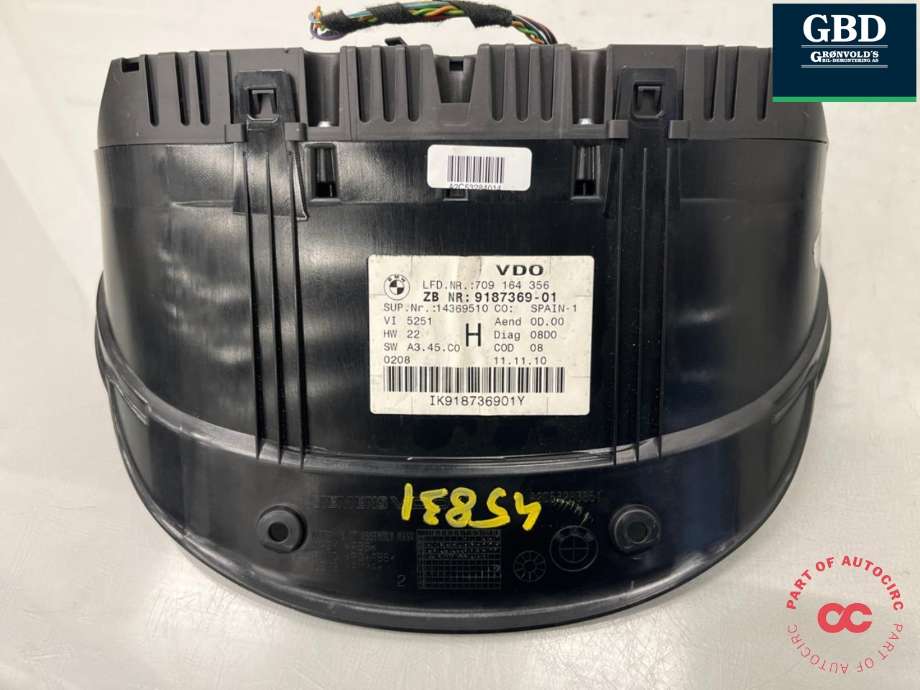 Instrumentpanel til BMW X1 2009-2015 (E84) (E84) (62 10 9 316 152|9187369-01|)