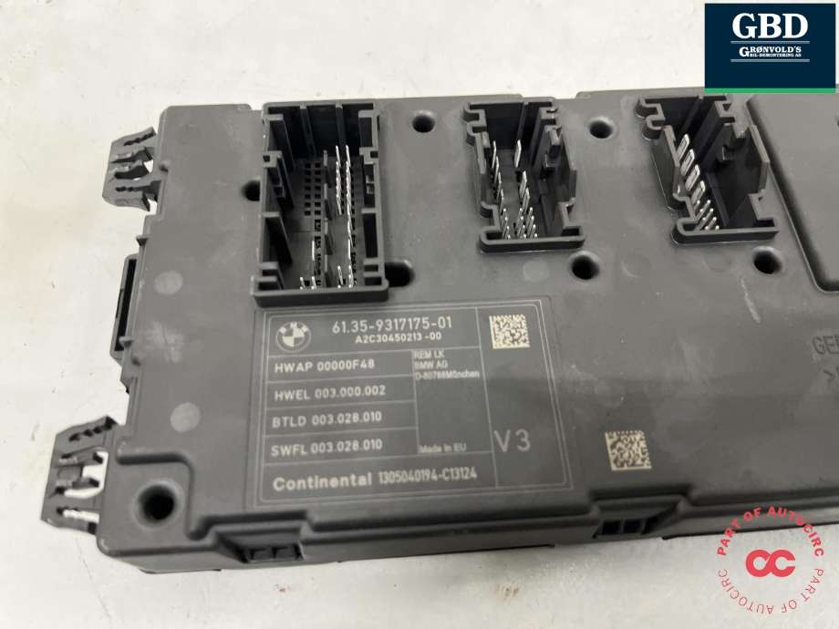 Styreenhet comfort (BCM) til BMW 3-Serie 2012-2018 (F30/F31/F34) (F30/F31/F34) (61 35 9 499 001|6135-9317175-01|)