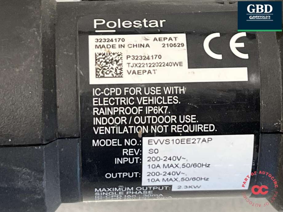 Batterilader kabel til Polestar 2 2020-->> (32324170|)