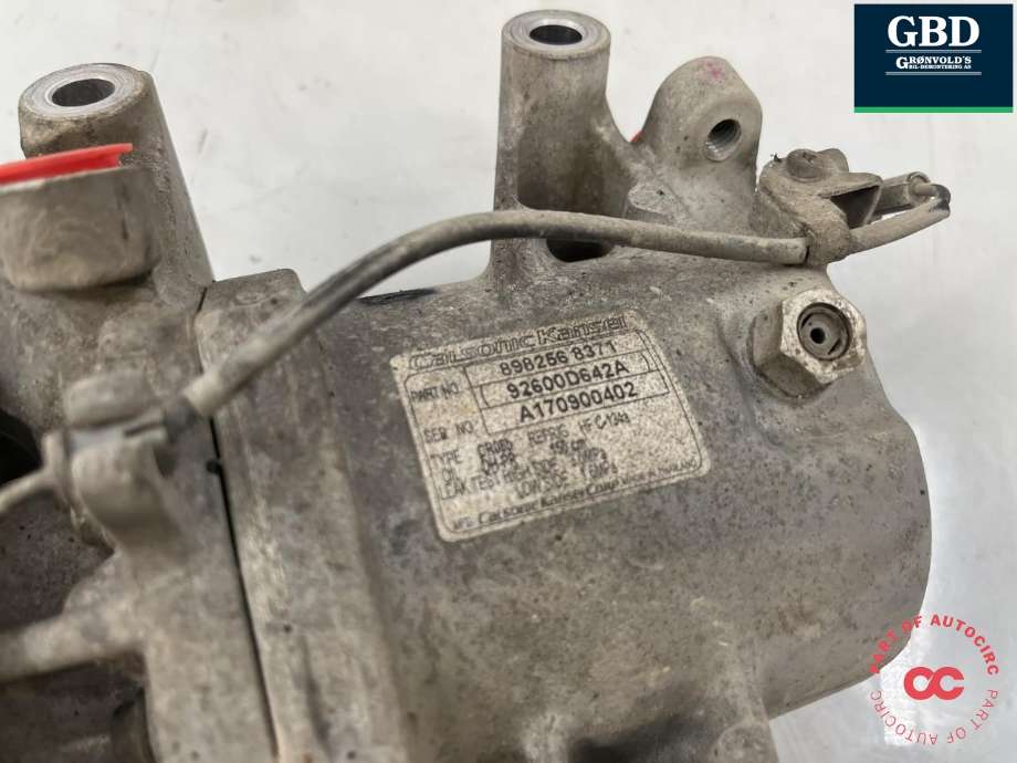 Aircondition kompressor til Isuzu D-Max 2017-2020 (Type II, Fase 2) (8982568371|92600D642A|)