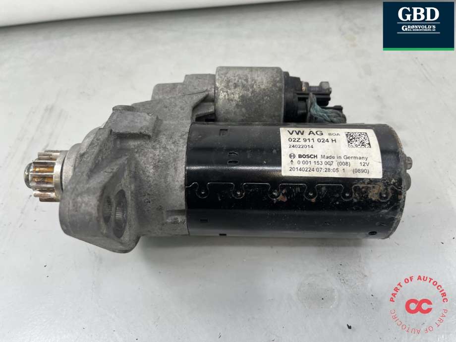 Starter diesel til VW Touran 2010-2015 (Type I, Fase 3) (02Z 911 024 H|02Z 911 024 HX|)