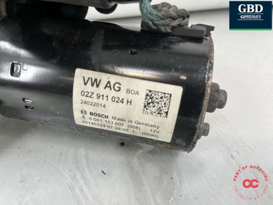 Starter diesel til VW Touran 2010-2015 (Type I, Fase 3) (02Z 911 024 H|02Z 911 024 HX|)