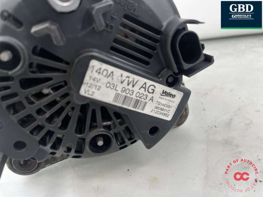 Dynamo diesel til VW Touran 2010-2015 (Type I, Fase 3)  (03L 903 023|03L 903 023  X|03L 903 024 MX)