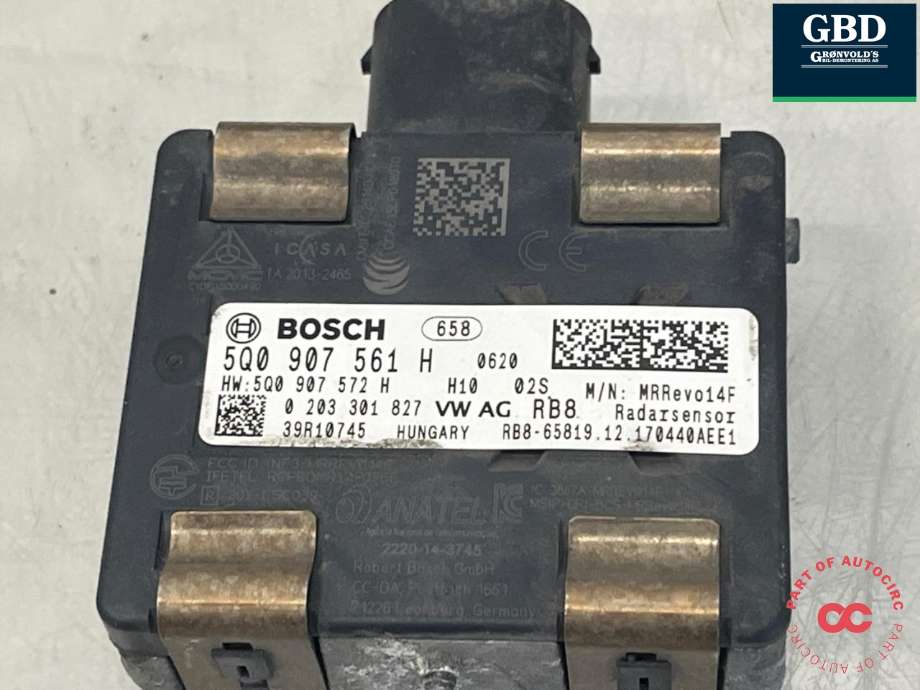 Sensor radar til VW e-Golf 2017-2020 (Fase 2) (5Q0 907 561 H|)