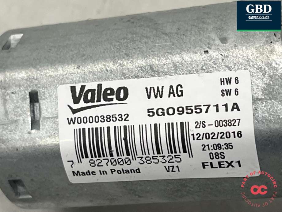 Viskermotor bakrute til VW e-Golf 2014-2017 (Fase 1) (5G0 955 711 D|5G0 955 711 C|)