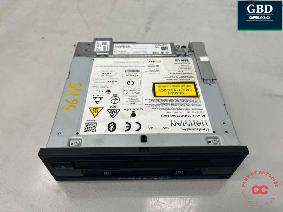 Bilstereo til VW e-Golf 2014-2017 (Fase 1)  (3G0 035 020 C|3G0 035 020 CX|)