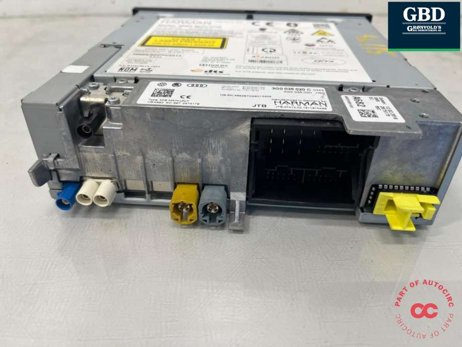 Bilstereo til VW e-Golf 2014-2017 (Fase 1)  (3G0 035 020 C|3G0 035 020 CX|)