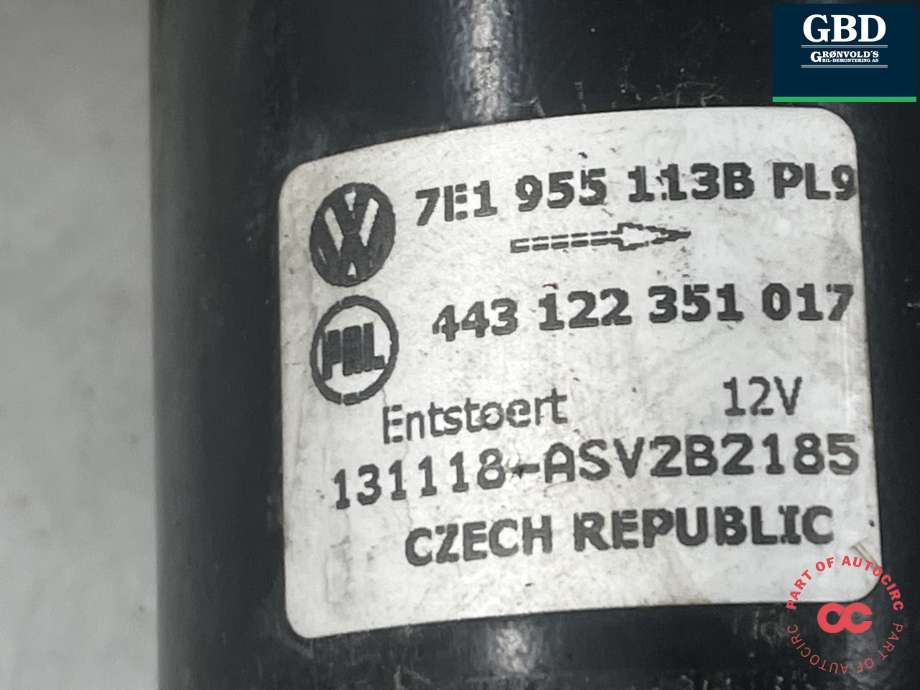 Viskermotor frontrute til VW Transporter / Caravelle 2003-2009 (Fase 1) (T5) (T5) (7E1 955 113 G|7E1 955 113 B|)