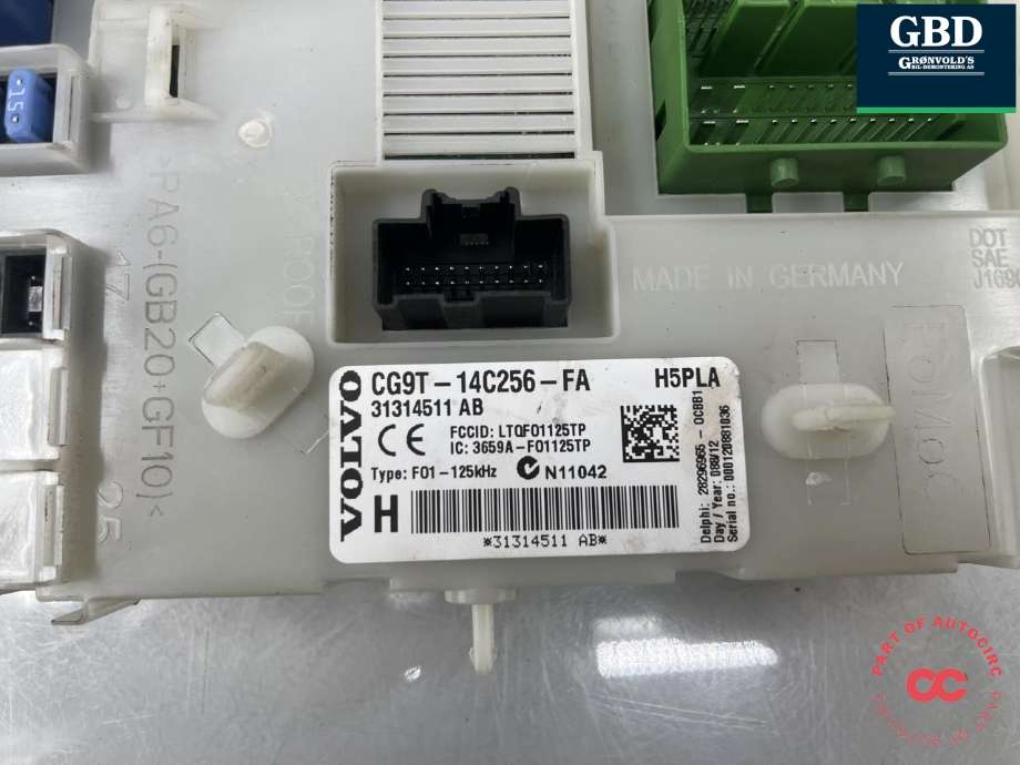 Styreenhet comfort (BCM) til Volvo V60 2010-2013 (Type I, Fase 1)  (31327994|)