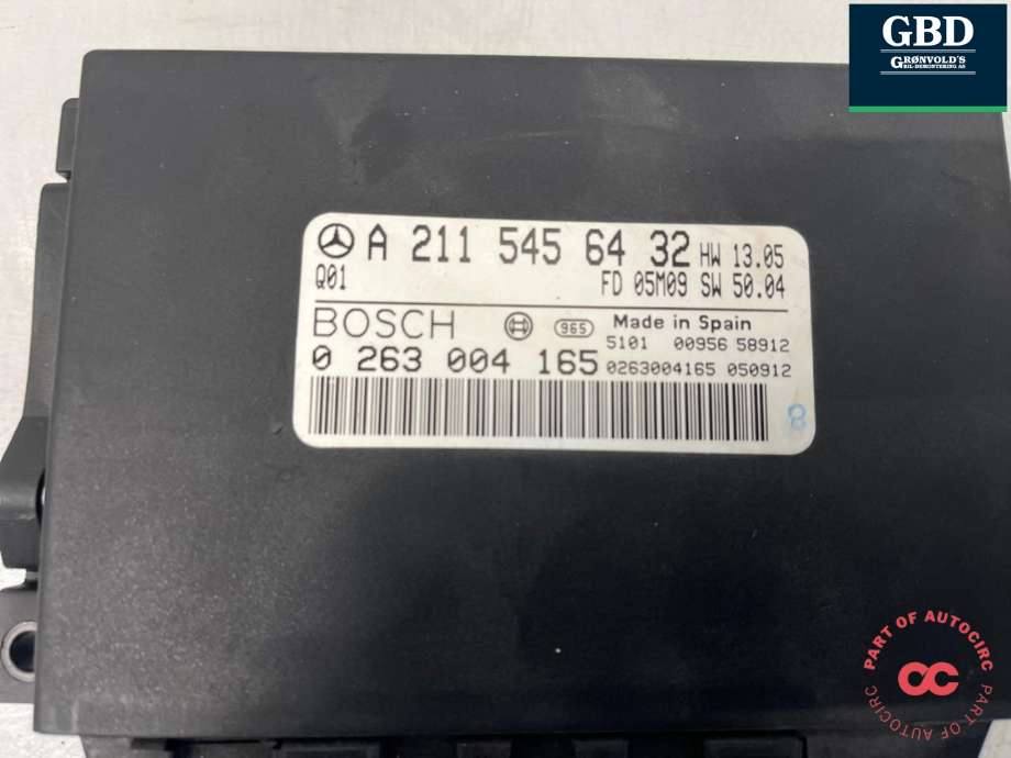 Styreenhet elektrisk parkbrems (EPB - Electric Parking Brake) til Mercedes E-Klasse 2002-2006 (Fase 1) (W211) (W211) (A 211 545 64 32|)