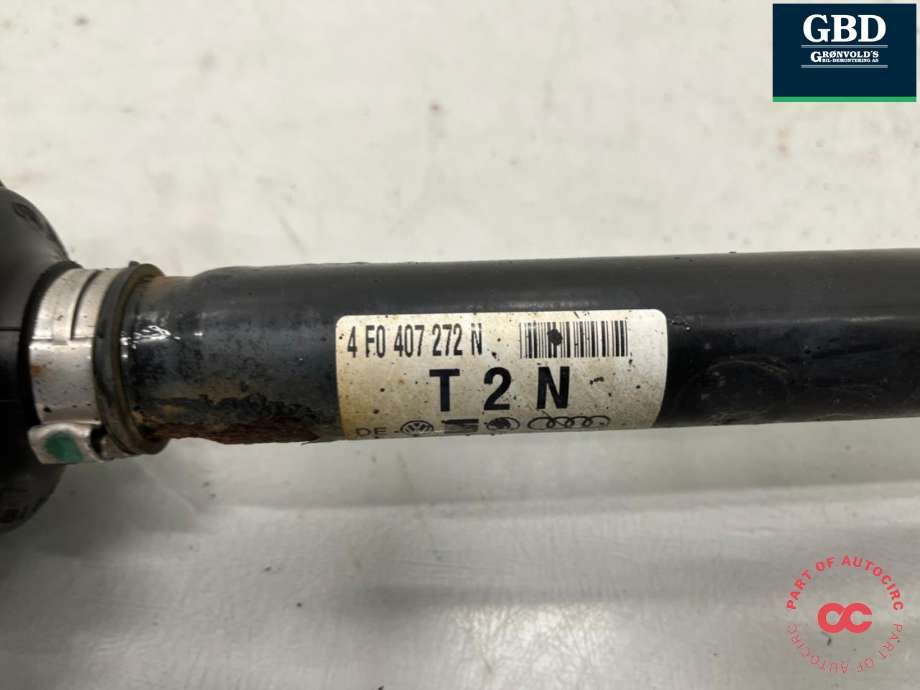 Drivaksel høyre foran, diesel/automat til Audi A6 2008-2011 (Type III, Fase 2) (C6) (C6) (4F0 407 272 N|4F0 407 452 CX|)