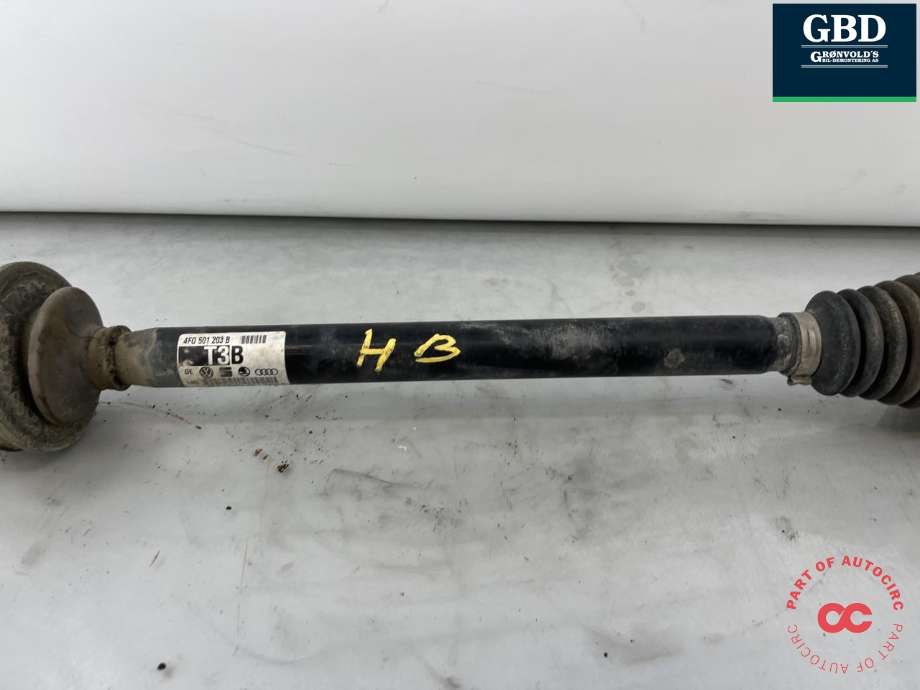 Drivaksel høyre bak, diesel/automat til Audi A6, Allroad 2006-2008 (Type II, Fase 1) (C6) (C6) (4F0 501 203 B|4F0 501 203 BX|)
