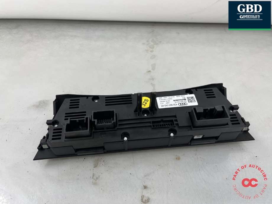 Varmeapparat betjening til Audi A6, Allroad 2012-2014 (Type III, Fase 1) (C7) (C7) (4G0 820 043 AE|4G0 820 043 AE 5PR|4G0 820 043 BD 5PR)