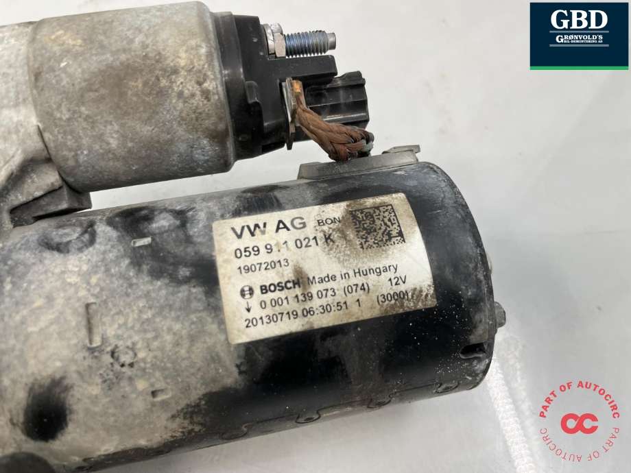 Starter diesel til Audi A6, Allroad 2012-2014 (Type III, Fase 1) (C7) (C7) (059 911 021 K|059 911 021 KX|)