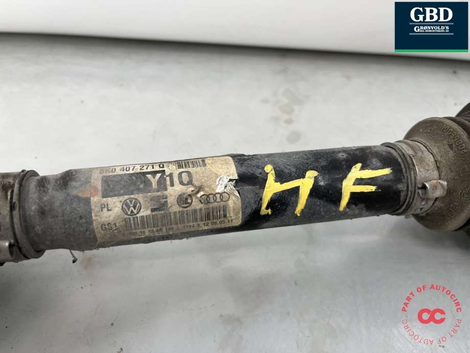 Drivaksel høyre foran, bensin/manuell til Audi A4 2007-2014 (Type IV) (B8) (B8) (8K0 407 271 AJ|8K0 407 271 Q|8K0 407 451 DX)