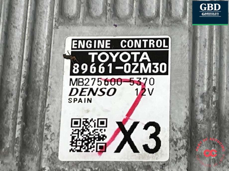 Styreenhet motor til Toyota Auris 2015-2019 (Type II, Fase 2)  (896610ZM30|)