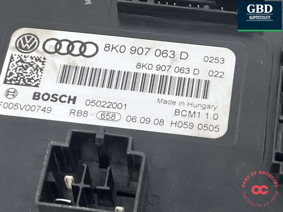 Styreenhet comfort (BCM) til Audi A5 2007-2016 (Type I)  (8K0 907 064 CQ|)