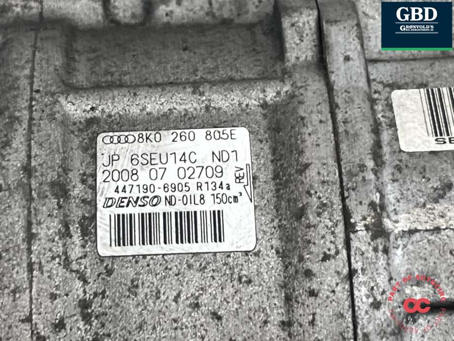 Aircondition kompressor til Audi A5 2007-2016 (Type I)  (8K0 260 805 L|)