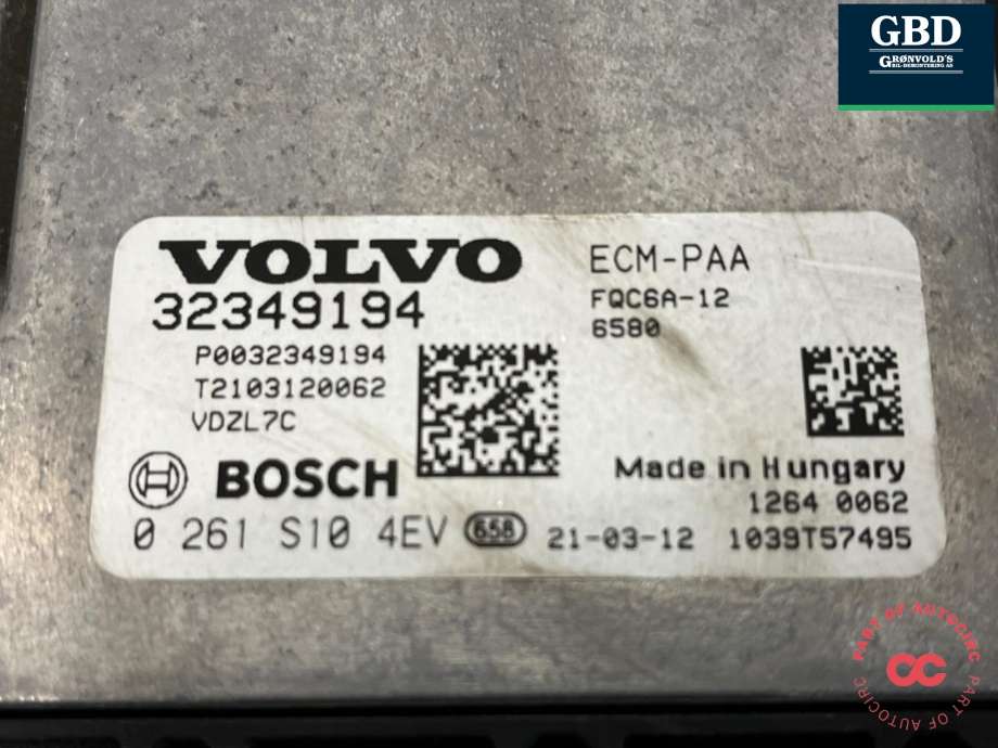 Styreenhet motor til Volvo XC40 2018-2024  (36013024|32349194|026S10 4EV)