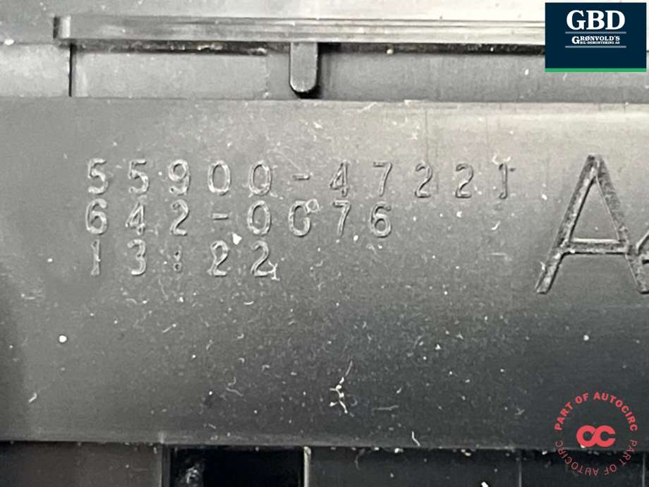Varmeapparat betjening til Toyota Prius 2016-2023 (Type IV) (combi) (combi) (5590047221|)