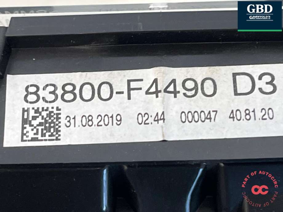 Instrumentpanel til Toyota C-HR 2016-->>  (83800F4490|)