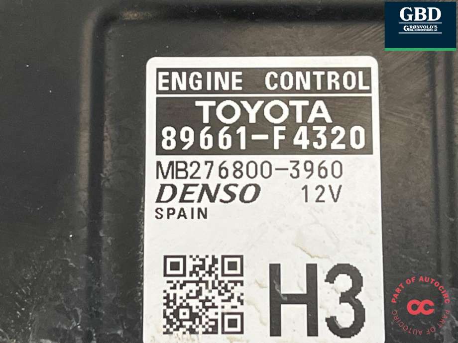 Styreenhet motor til Toyota C-HR 2016-->>  (89661F4320|MB2768003960|)
