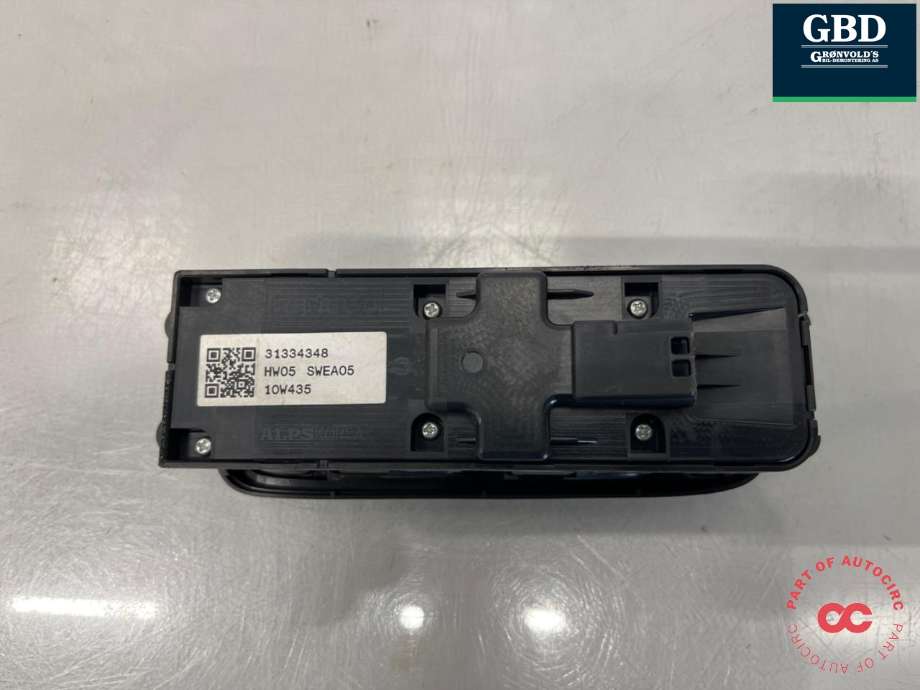 Bryter ruteheis førerdørspanel til Volvo S60 2010-2014 (Type II, Fase 1) (31334348|)